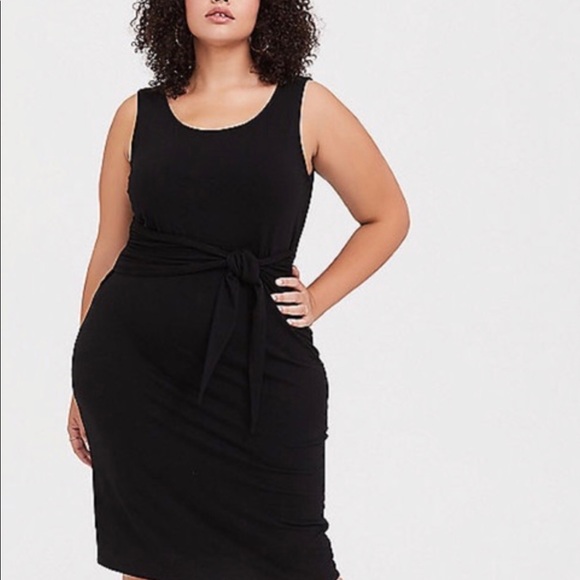 black tie midi dress